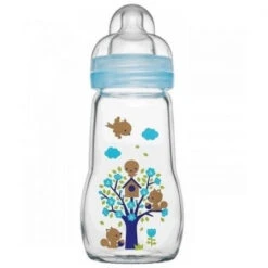 Biberon En Verre Feel Good – Modèle Bleu 260 Ml