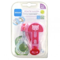 Attache Sucette – Modèle Chat Rouge