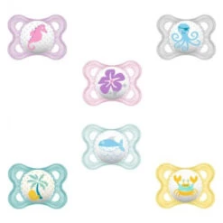 Sucette Silicone 0 à 6 Mois – Lot De 2 Sucettes En Boîte De Stérilisation – Coloris Aléatoires